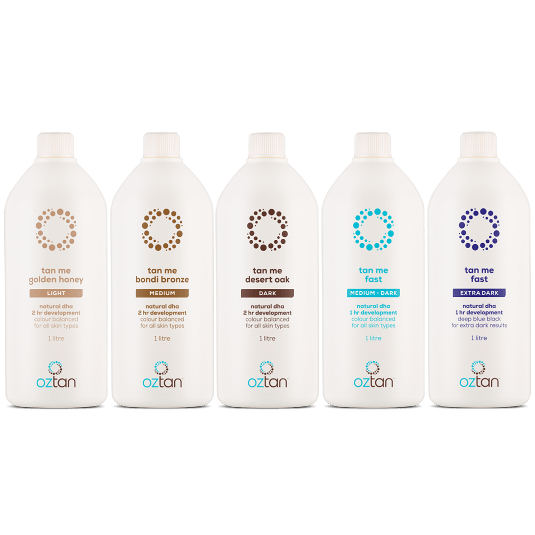 Oztan Professional Tanning Solutions 1L Group | Oztan Natural Flawless Spray Tanning Solutions